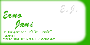 erno jani business card